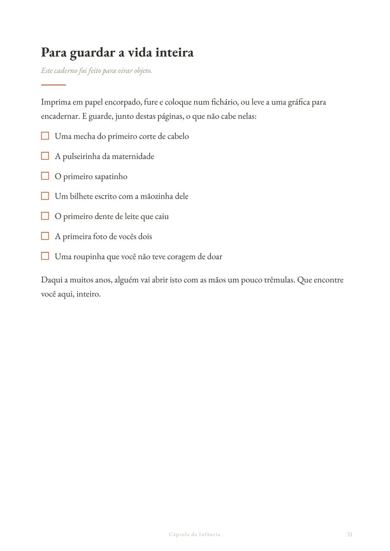 O que guardar junto